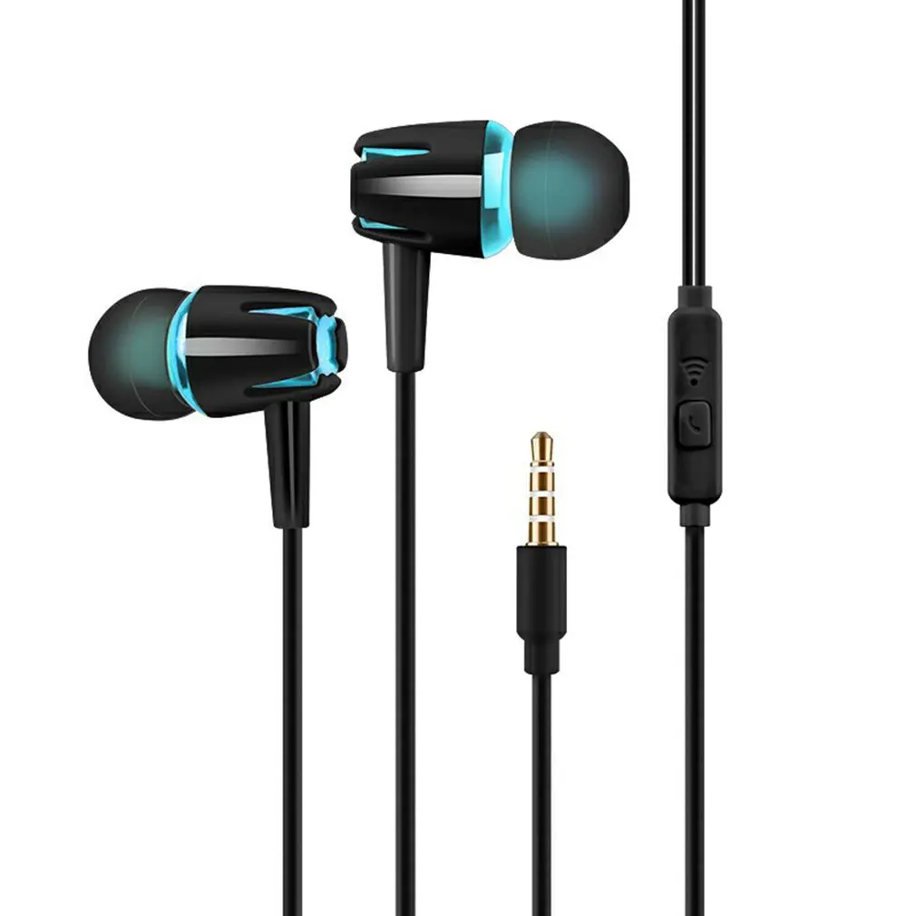 M18 3.5Mm Headphones With Subwoofer Earbuds Adjustable Volume Earphones Music Sports Gaming Headset With Mic