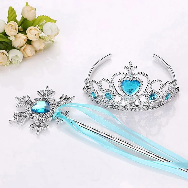 1 Set Of Wand Crown Set Princess Jewelry Girly Heart Sweet And Fashionable