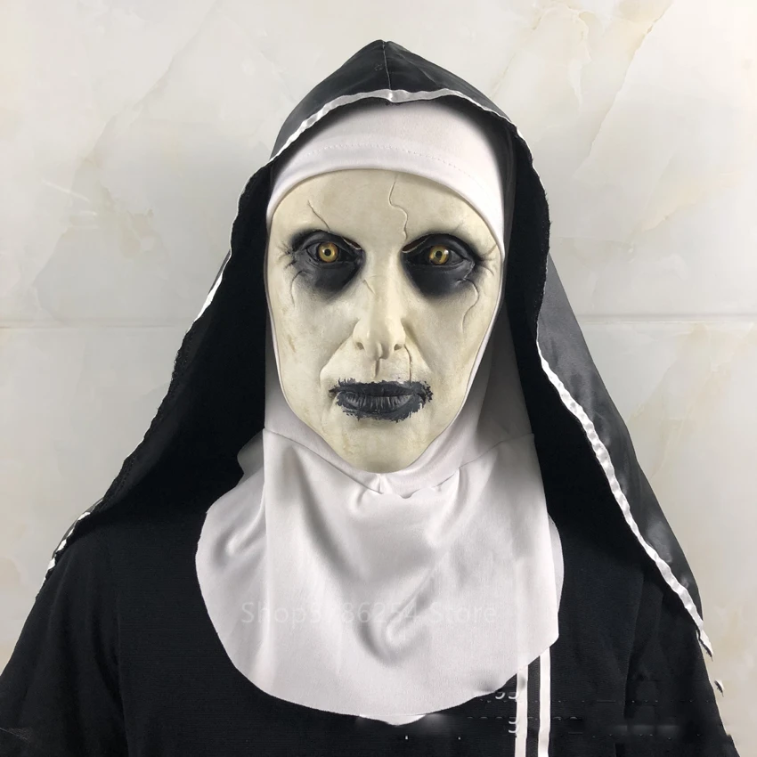 Women Halloween Costume The Nun Cosplay Costume Horror Films Scary Cosplay Cross Ghost Girl Halloween Costume Kids Children