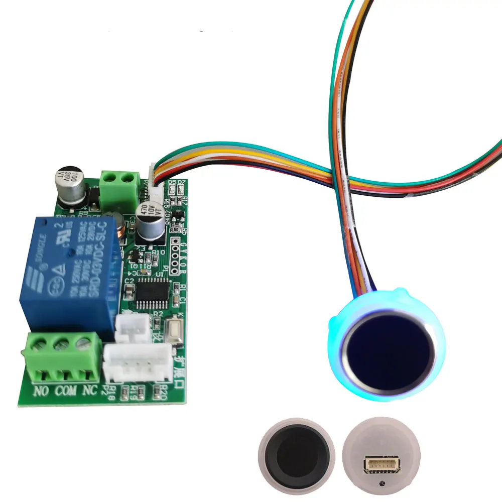 Vingerafdruklezer Toegangscontrole Board Dc 12V 24V Elektrische Schakelaar Erkenning Module Elektronische Slot Controller