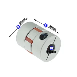 LM series 1PCS D35L50 Flexible plum clamp coupler  shaft size CNC Jaw shaft coupling/8/10/12/14/16/18/20/22mm D35L50  8mm shaft
