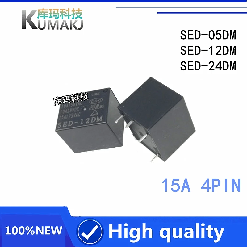 10pcs/lot  100% New Relay   SED-05DM   SED-12DM  SED-24DM   SED 12DM  SED 24DM  15A 4PIN  Rice cooker relay HF3FA 012-HST