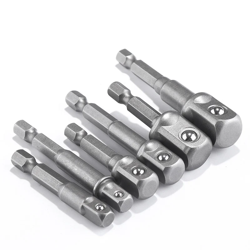 

1/4" 3/8" 1/2" Hex shank to quadrilateral Chrome Vanadium Steel Socket Adapter Hex Shank to Extension Drill Bits Bar