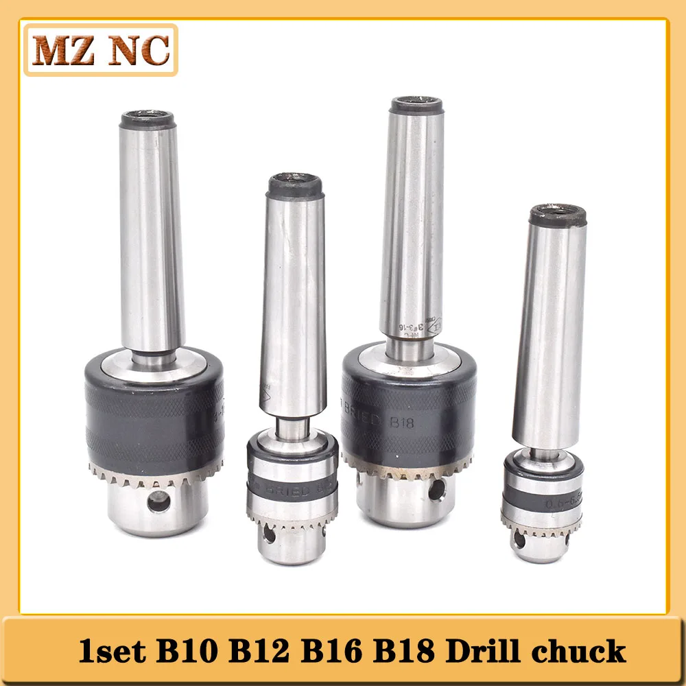 

1set light Duty keys chuck morse cone MTA1 MT2 B10 B12 B16 B18 Drill Chuck 0.6-6mm 1.5-13mm 1-10MM 1-16 Taper Arbor CNC machine