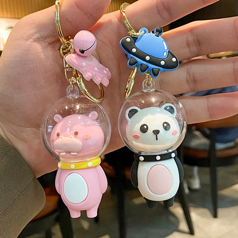 Cute Panda Pendant, Shiba Inu, Animal, Astronaut Bag, Spaceman, Funny Silicone Keychain, Car Accessories, Creative Gift