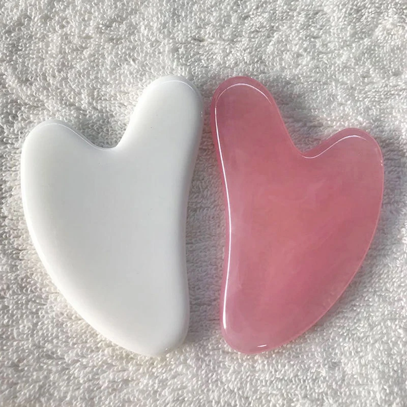 

1Pc Beeswax Gua Sha Massage Board Rose Quartz Guasha Plate Jade Face Massager Scrapers Tools For Face Neck Back Body