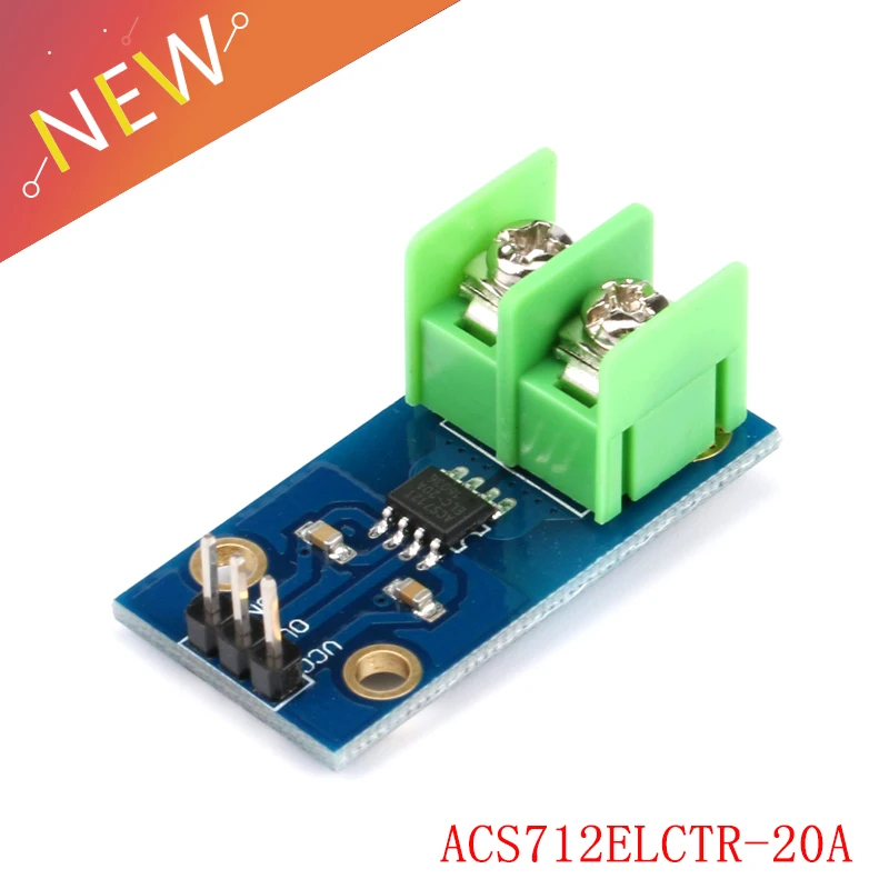 

ACS712 20A модуль датчика тока Холла ACS712ELCTR-20A модуль датчика тока Чувствительный чип AC и DC +- 20A