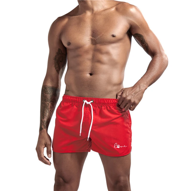 Pantalones cortos deportivos de secado rápido para hombre, Shorts estampados para nadar, surfear, playa, gimnasio, Fitness informal, Verano