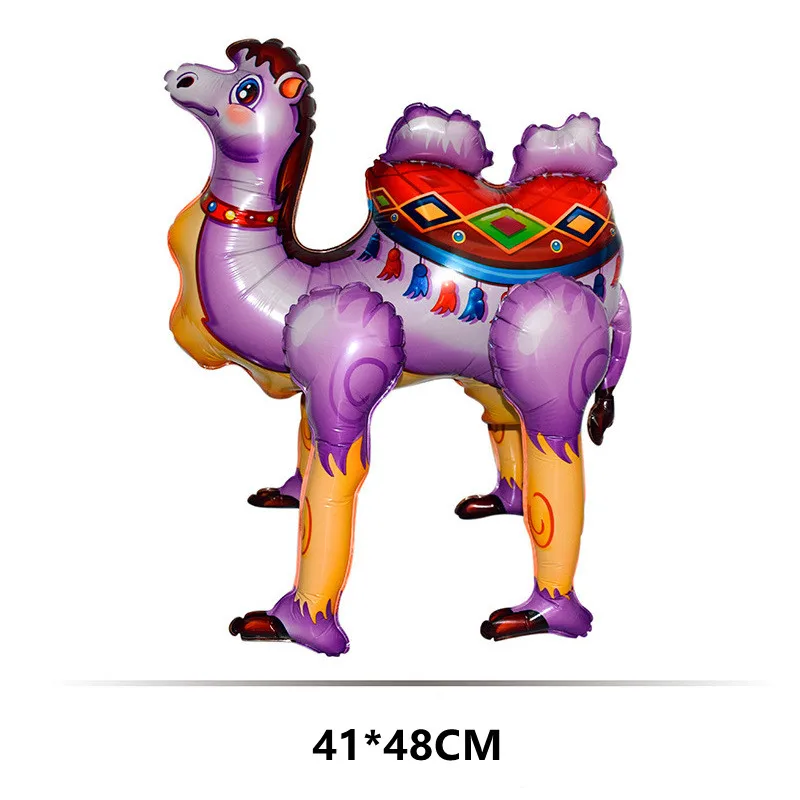 DIY 4D Walking Alpaca Camel Foil Balloons Jungle Animal Balloons Desert Camel Theme Birthday Party Decorations Home Decors Toys