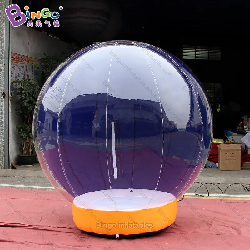 Hand-Made 2 meters high inflatable bubble ball for decoration / Exquisite inflatable christmas snow ball toys