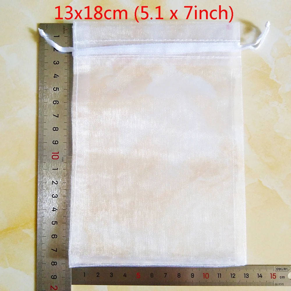 50pcs/lot Small & Large Organza Bag Wedding Pouches Jewelry Packaging Bags Birthday Party Christmas Gift Bags 11 Sizes 24 Color
