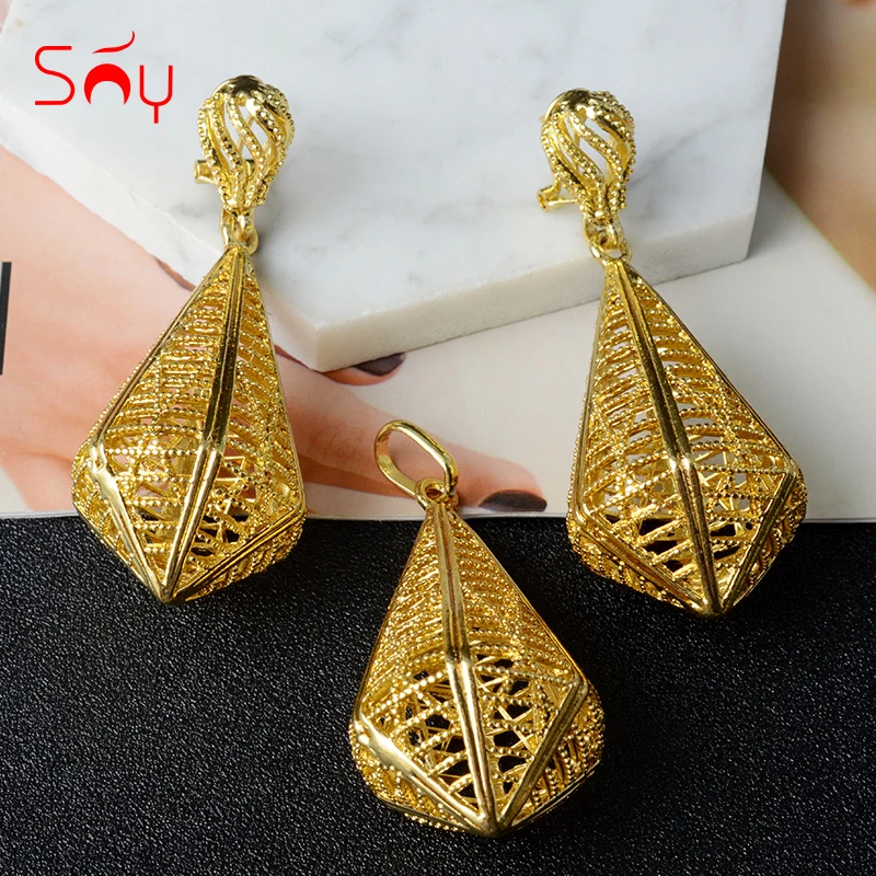 

Sunny Jewelry Fashion Classic Jewelry For Women Earrings Pendent Romantic Sets For Wedding Party Anniversary Gift Trendy Sets