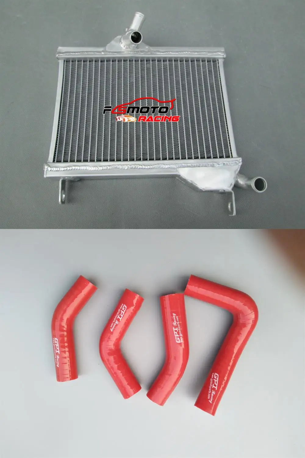 All Aluminum Radiator + Hose For 1984-1988 88 87 86 Yamaha RZ350 RD350 RD250 RD 350 250