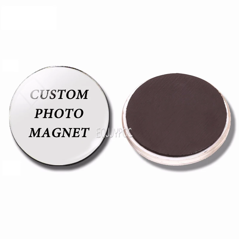 10PCS DIY Personal Custom Fridge Magnet  Love Photo Couple Baby Pet Family logo Glass cabochon 30MM Refrigerator Magnets Sticker