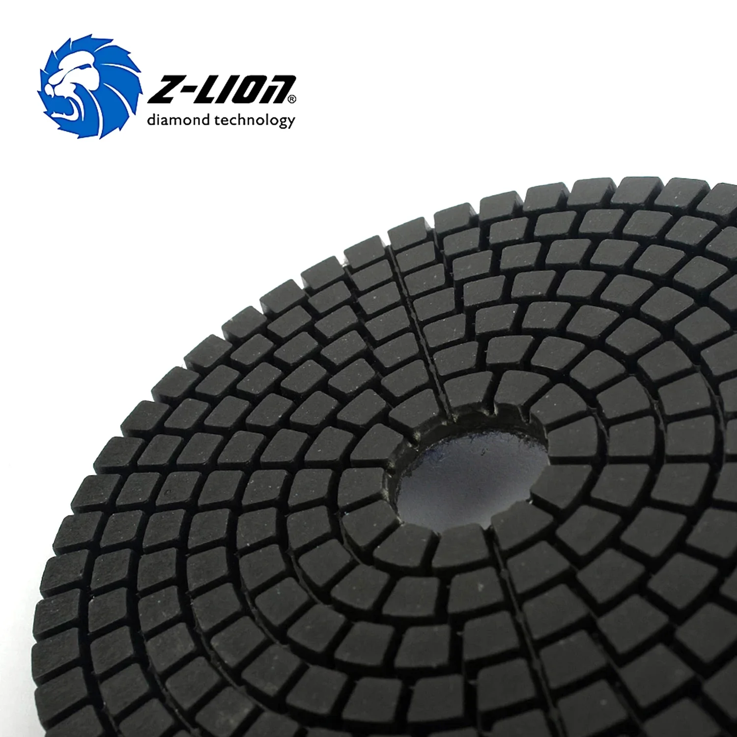 Z-LION 4 Inch Polishing Pad Kit 7 Pcs/Set High Quality Diamond Tools For Concrete Stone Grinding Wet Polish Diamond Pad