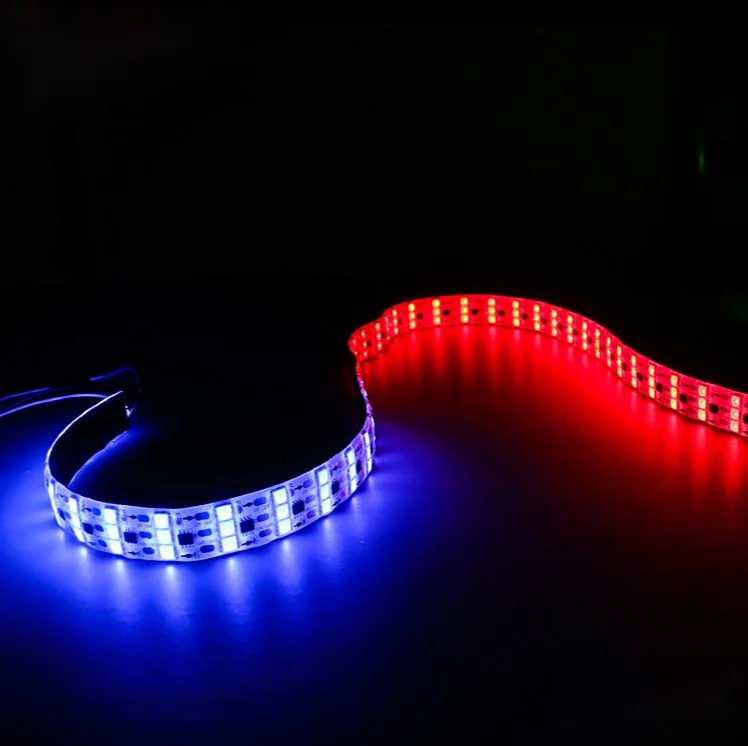 WS2811 adresowalny DC12V 144 diody led/48 pikseli/m RGB kolor marzeń zmiana UCS1903 WS2811 trzech wierszy pasek pikseli led RGB