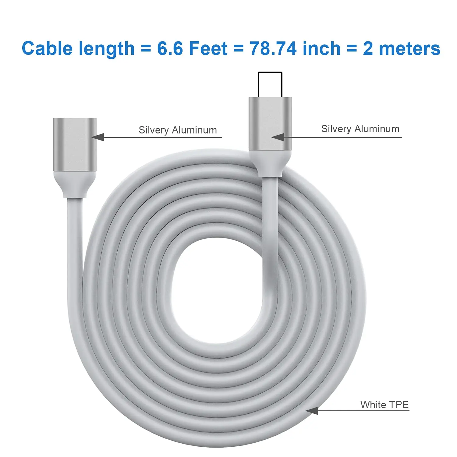 

8 Pin Male to Female Extension Cable, iOS to iOS Extender Adapter Short Long, 1foot 6ft 2m for Shure MV88, MV51