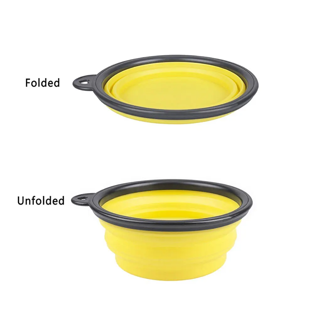 Silicone World 1000ML Collapsible Silicone Pet Bowls Outdoor Travel Portable Pet Dog Food Basin Food Container Feeder Bowl Dish