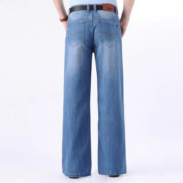 

Men Vintage Jeans Loose Wide leg pants Spring Long Trouser Denim