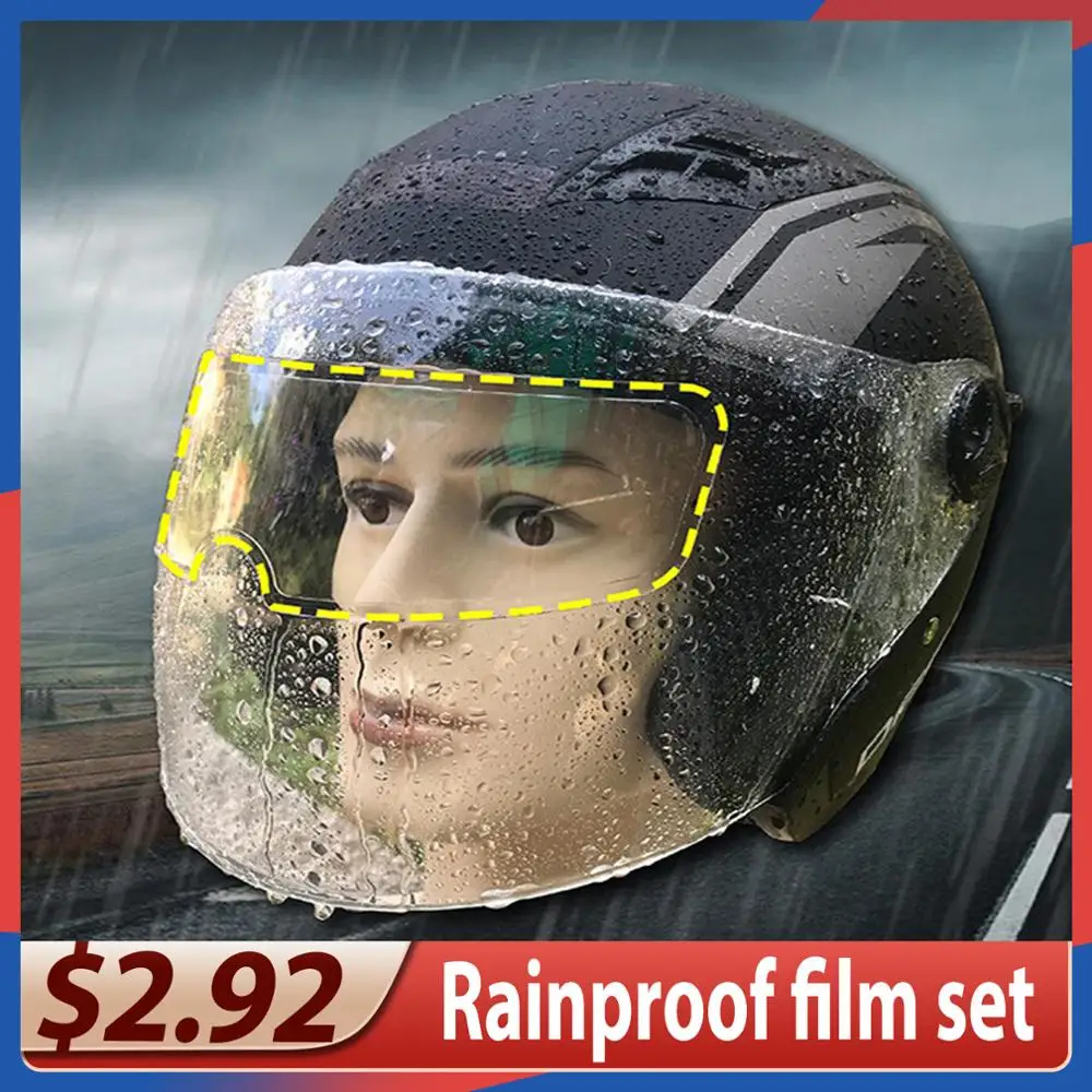 Rainproof And Anti-fog Film Motorcycle Helmet Universal Waterproof Chopper Patch Moto Motorbike Helmets Double Riding Safety Hot