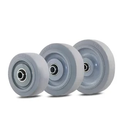 Rubber Hand Truck Wheel 3 Size Flat Free Solid Rubber Replacement tire for Hand Truck, cart, Power Washer, Dolly, Compressor