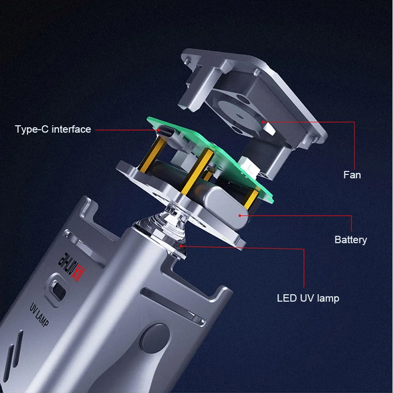 Imagem -05 - Aixun uv Conduziu a Lâmpada de Luz com Esfriar para Baixo Ventiladores para o Telefone Celular Bga Placa-mãe Tela Lcd Ferramenta Cura Óleo Verde uv Lâmpada