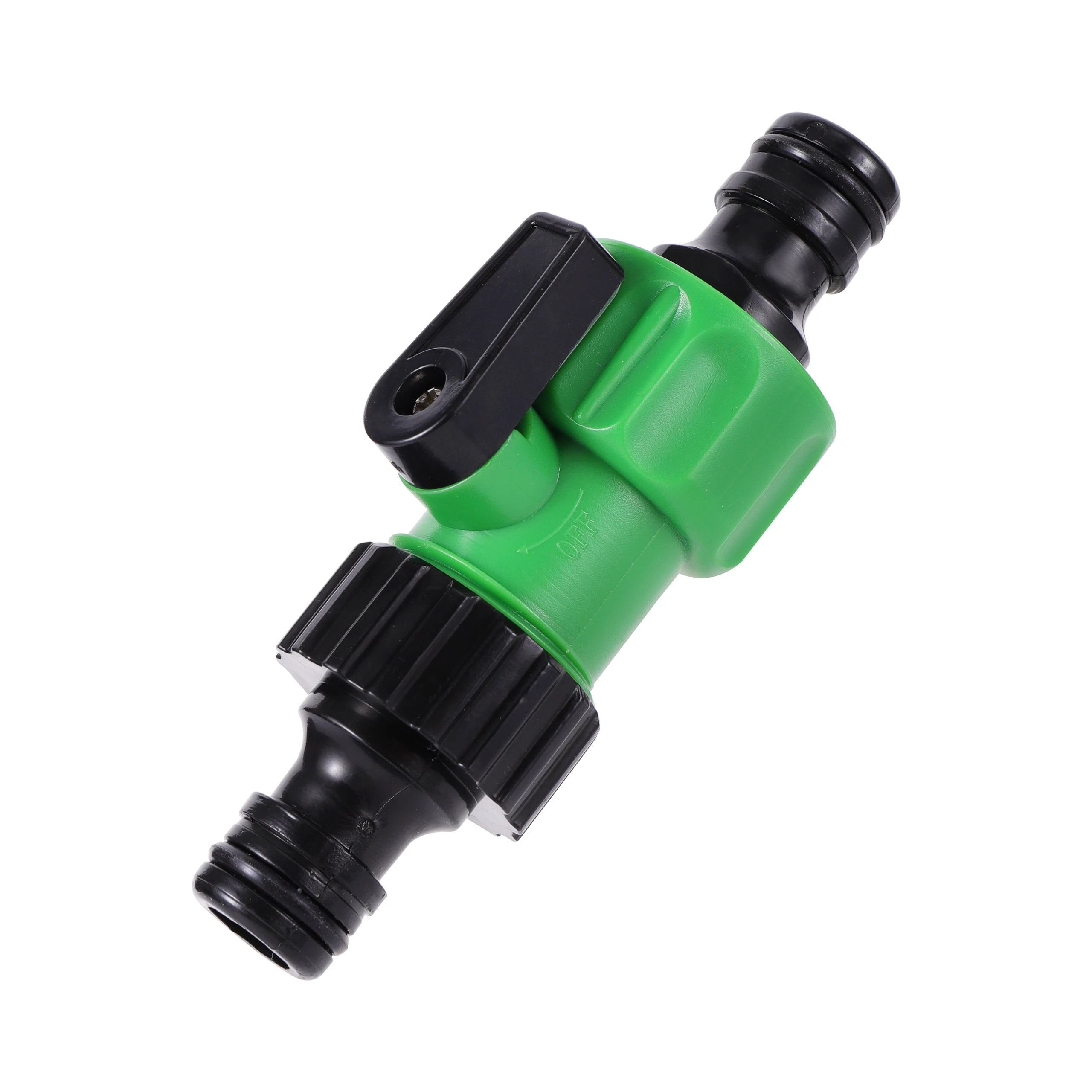 

16mm-16mm Double Nipple Quick connector with Valve Garden Irrigation System Fast couplings Accessories Garden Supplies 1Pc