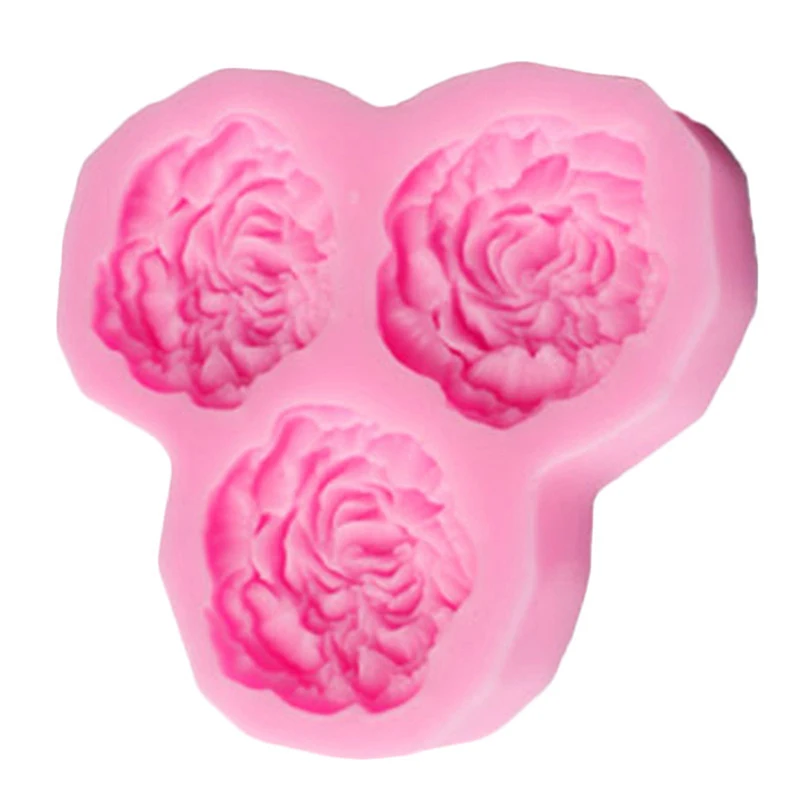 Peony Flower Silicone Molds Cake Decorating Tools Soap Candy Chocolate Mould