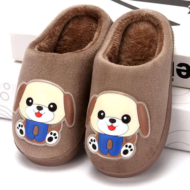 Children Snug Winter Warm Home Slippers Kids Gifts Indoor Shoes Girls House Floor Slides Boy Sliders Child Cotton shoes