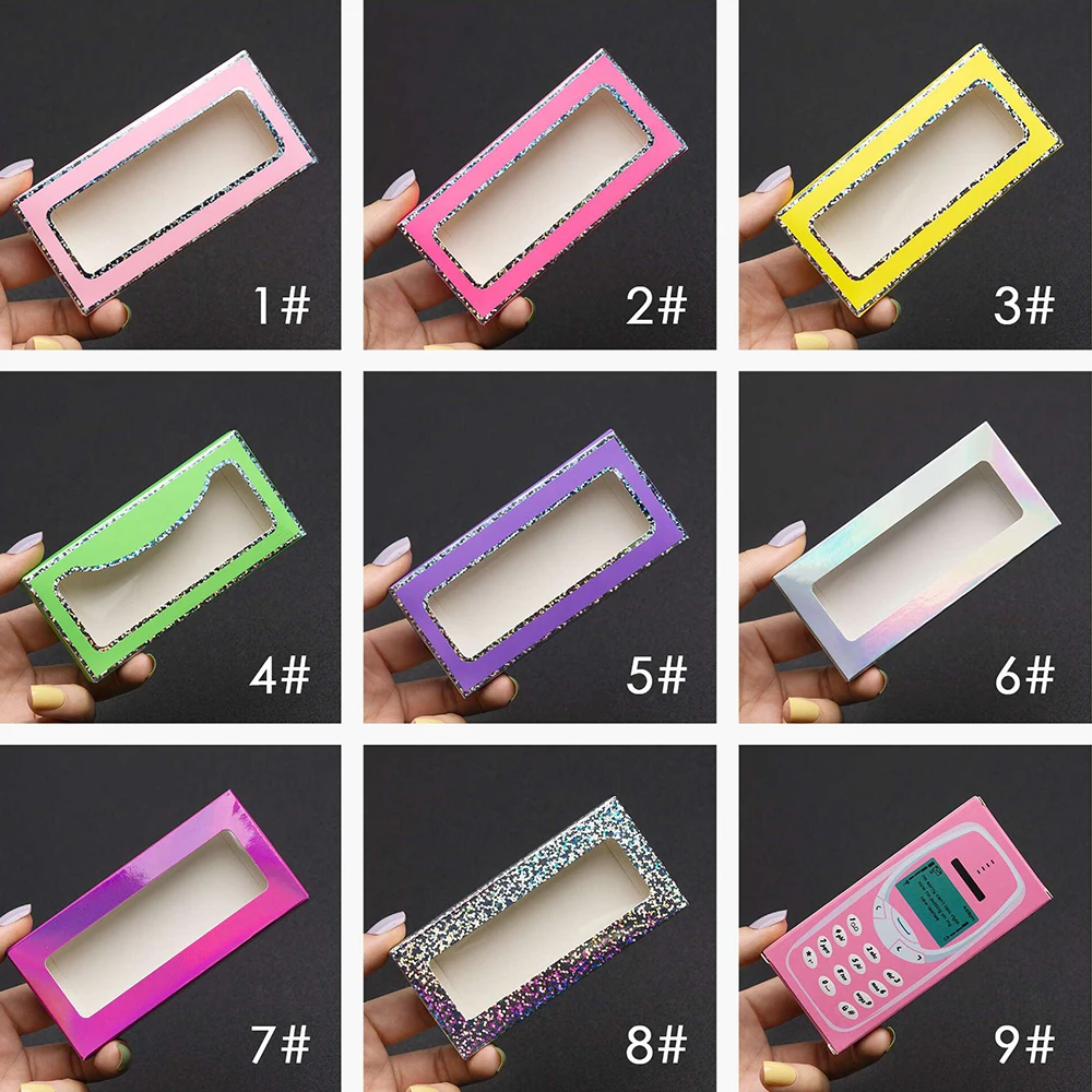 50/100 sztuk pudełko na sztuczne rzęsy luzem hurtowych niestandardowe 3D rzęsy z norek pudełka opakowania z Logo zestaw do makijażu rzęsy Case Pack