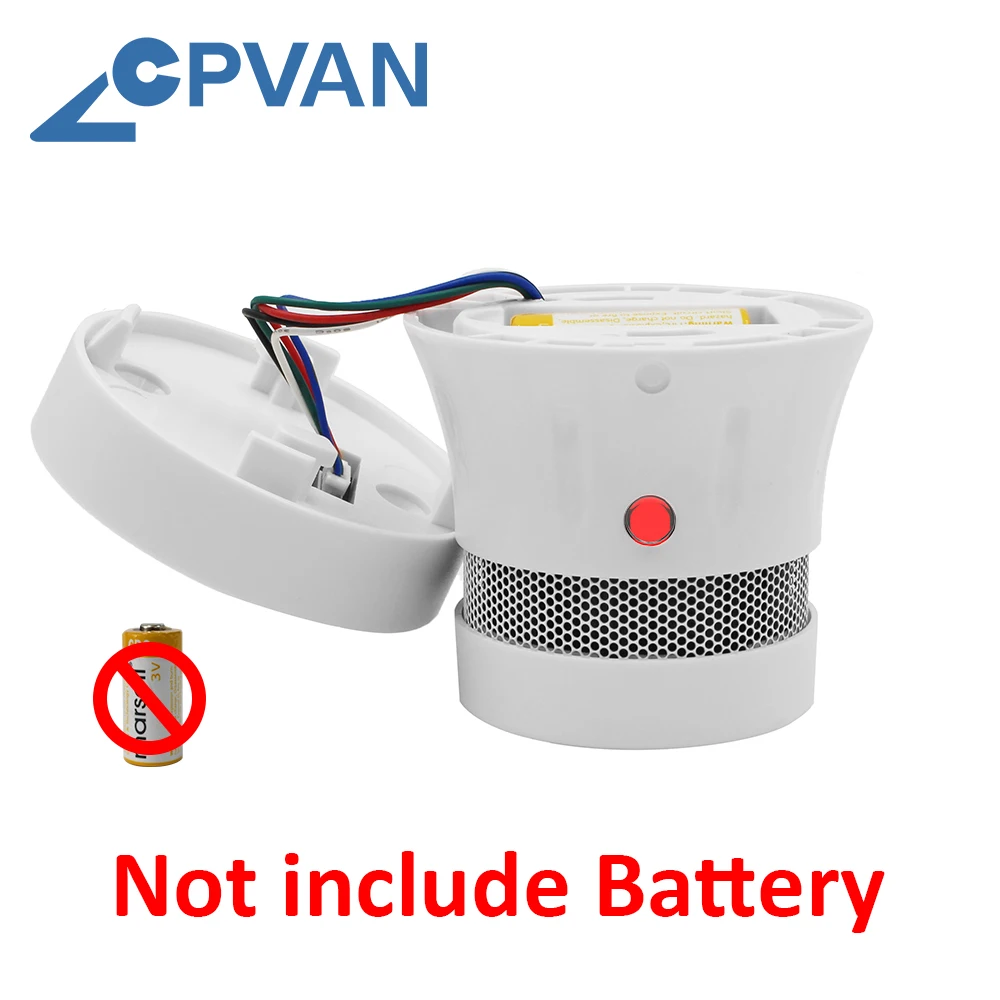 Cpvan Tuya WiFi smoke detector fire system House security detector smoke combo fire alarm system