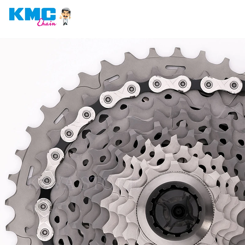 KMC X9 X10 X11 Bicycle Chain 116 Links MTB Road Bike Chain for SRAM 9s 10s 11 Speed Silver-Gray Bike Chains 9v 10v 11v