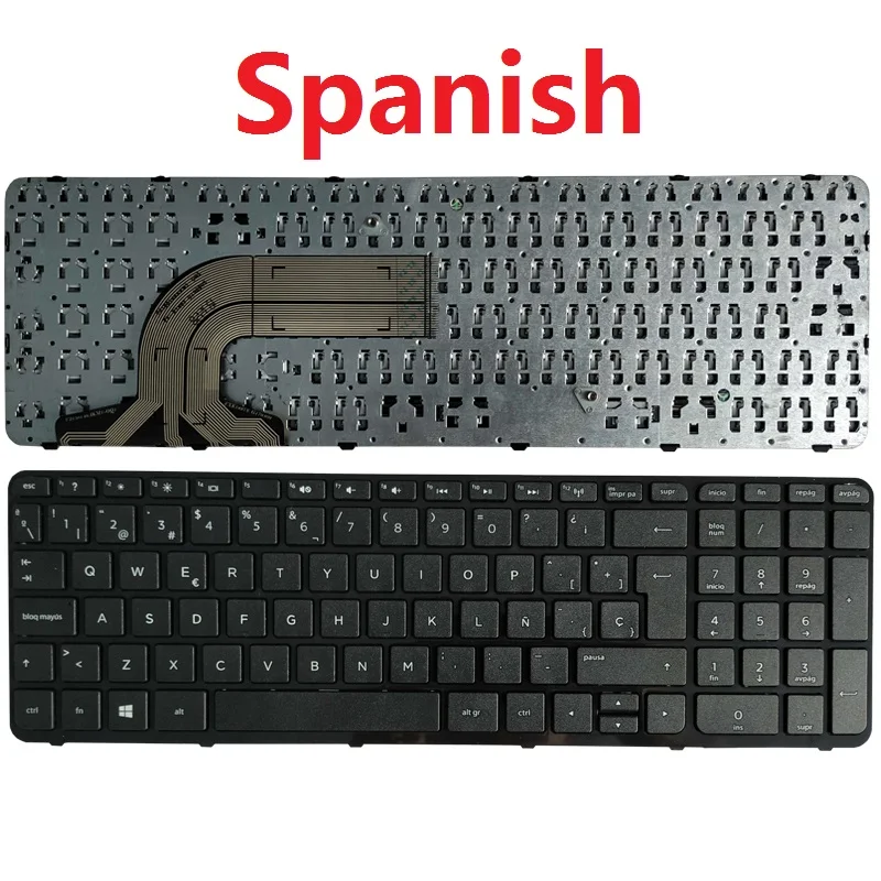 Teclado de ordenador portátil para HP 15-N, e-e, 15N, 15T, 15-F, 15-R, 15-A, 15-S, 15-H, 250, G2, G3, 255, G2, G3, 256, G2, G3, EE. UU./ru/SP/español/FR/francés