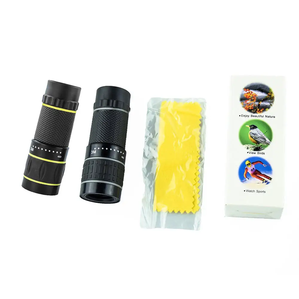 High Quality 10*22 Monocular Telescope Binoculars Zooming Focus Green Film Binoculo Optical Hunting Tourism Scope