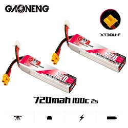 1-5Pcs GAONENG GNB 7.6V 2S 720mAh 100C/200C HV XT30U-F Plug Lipo Battery for RC FPV Whoop Frame Kit Tinywhoop Racing Drone