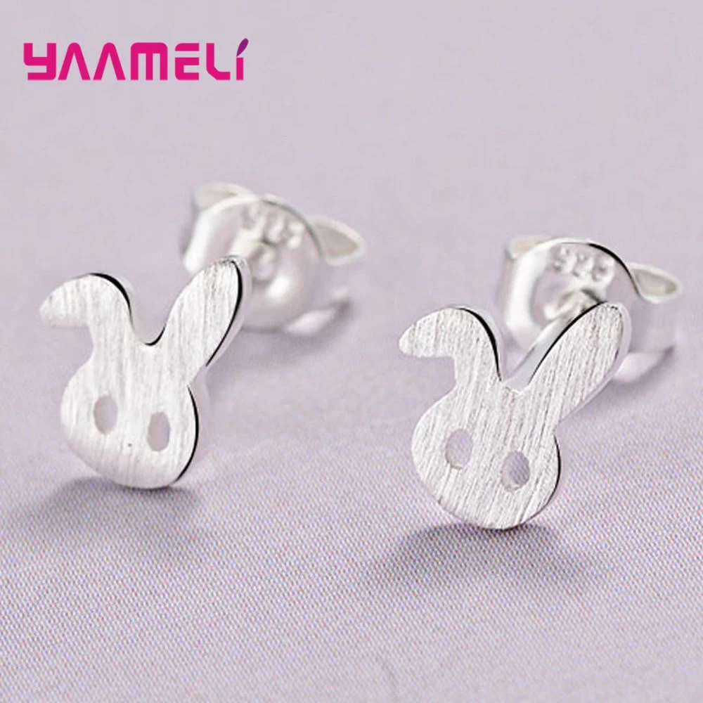 925 Sterling Silver Ear Brincos Pendientes Stud Earrings for Woman Girl Party Accessory Fashion Jewelry Animal Cross Star Design