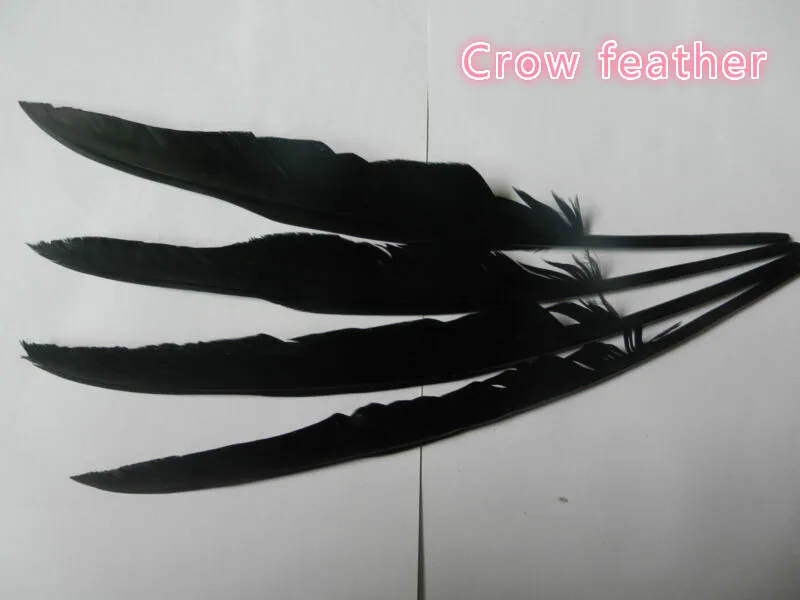 15pcs Halloween Party Event Black Crow Feather Bar Decoration Supplies Crafts Jewelry Making Length 30-35cm