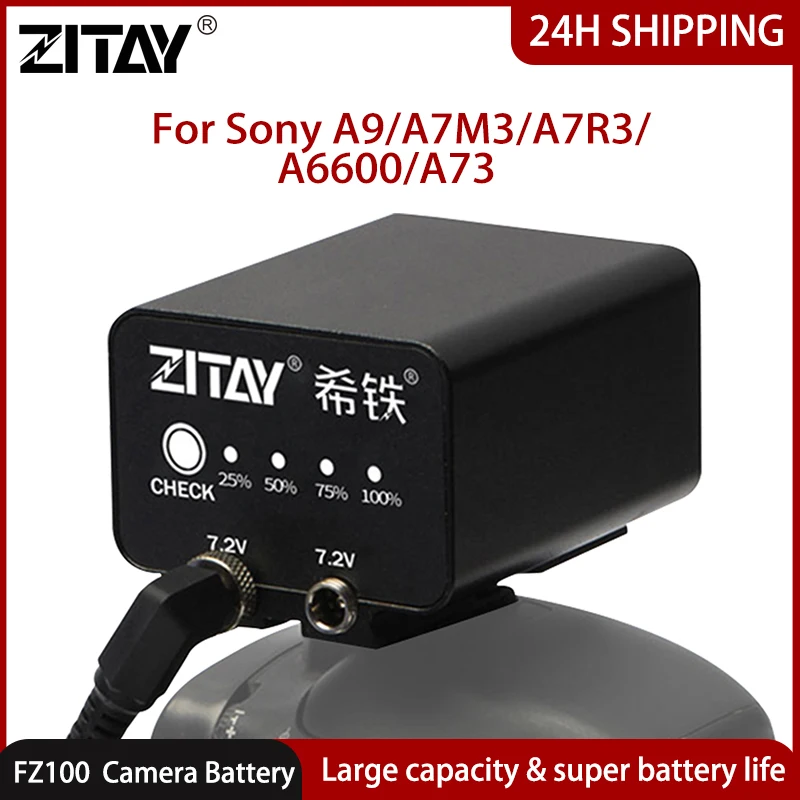 

ZITAY FZ100 External Power supply SLR camera Dummy battery for Canon A9 A7M3 A7S3 A7R3 A6600 A73 FX3 Camera Mobile Power Battery