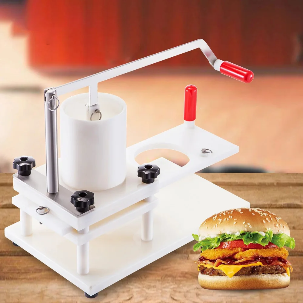 

Commercial Beaf Meat Pressing Machine Plastic Hamburger Moulding Machine Manual PE Hamburger Meat Beaf Presser