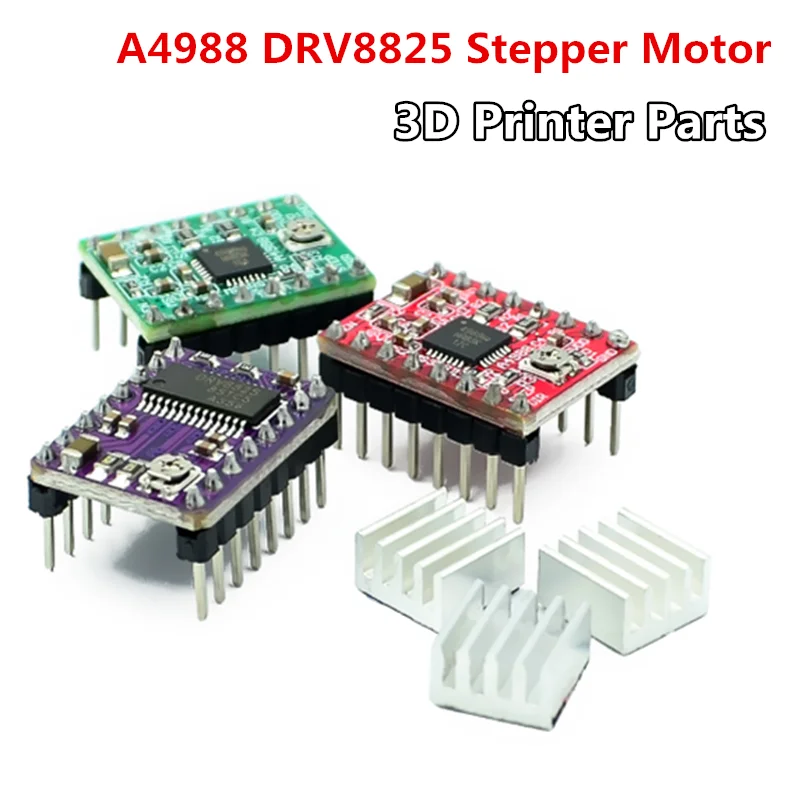 3D Printer Parts StepStick A4988 DRV8825 Stepper Motor Driver With Heat sink Carrier Reprap RAMPS 1.4 1.5 1.6 MKS GEN V1.4 board