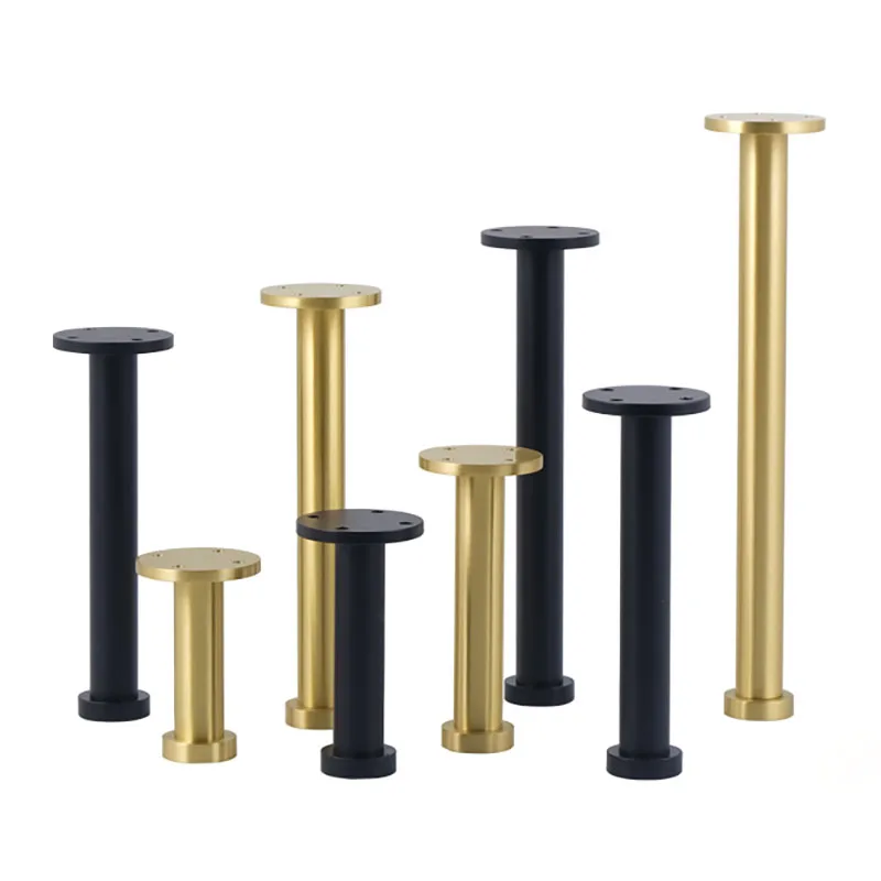 Adjustable Brass Furniture Leg For Cabinet Wardrobe Bed Dresser TV Shoes Book Cabinet Legs Light Luxury Table Holder Support