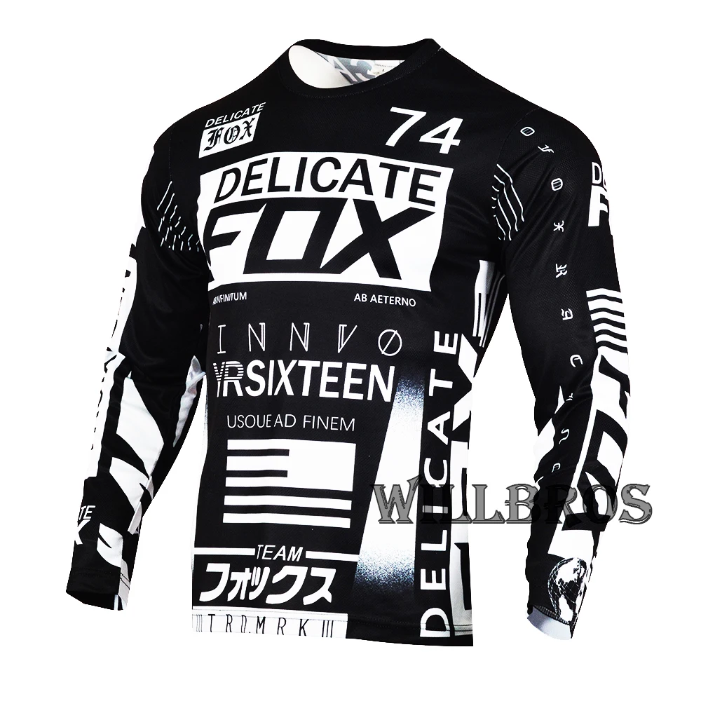 

360 Flight Jersey Motocross Racing Long Sleeve MX Dirt Bike Offroad Cycling Motor Black Clothes Mens
