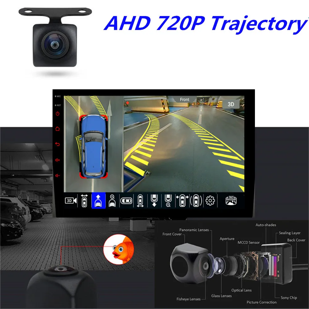 AHD 720P Trajectory  Fisheye Car Rear View Camera For Mitsubishi Pajero/Montero/Shogun 2006~2014  Reverse Vehicle Camera