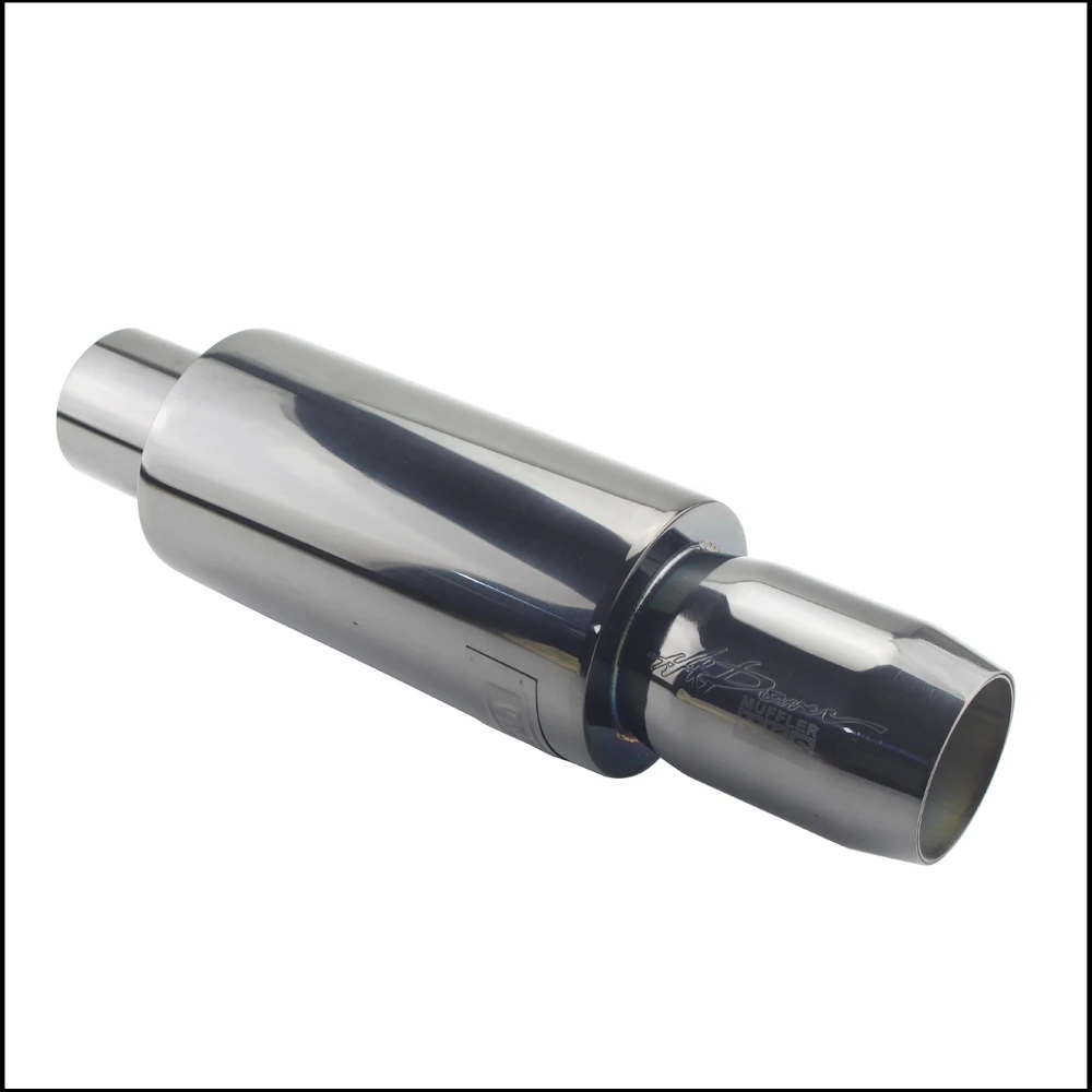 Car Motorcycle Exhaust Systems Mufflers Tip Universal Stainless Steel ID 51 57 63mm Export 76mm Styling Muffler Tail Pipe