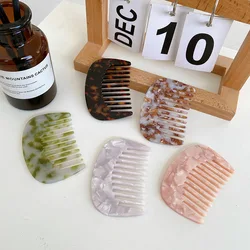 Hot Sale U-shape Anti Static Wide Tooth Acetate Hair Comb Portable Marble Tortoise Shell Hairdressing Comb Hair Tools