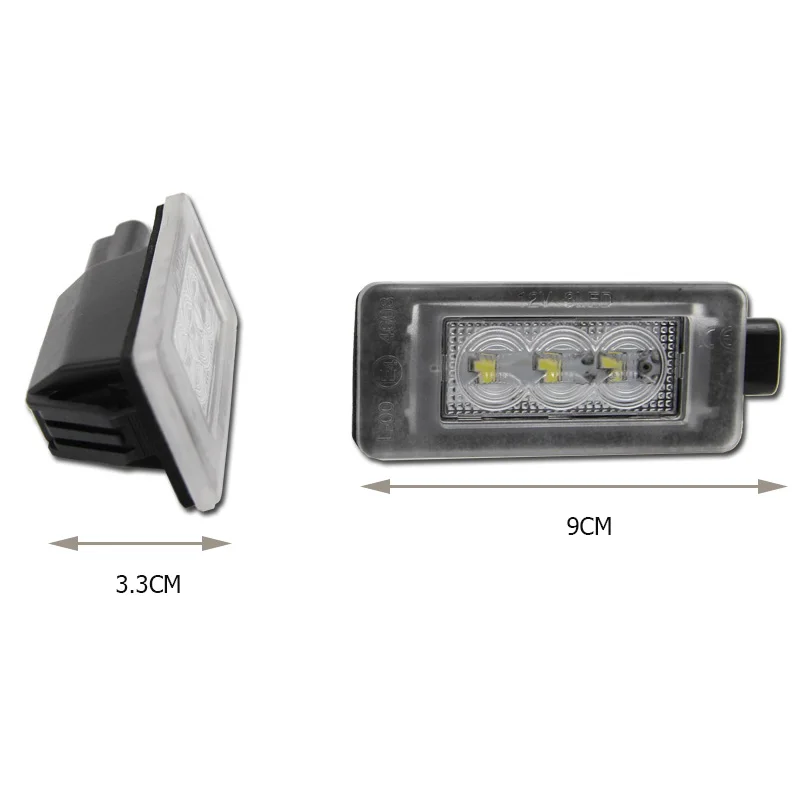 2Pcs Error Free White LED License Plate Light Number Plate Lamp For Peugeot 207 208 308 2008 For Citroen C5