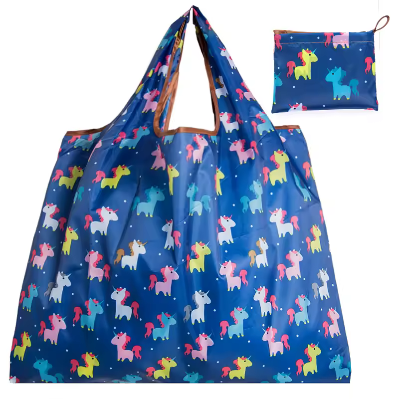 Big Size Thick Nylon Large Tote ECO Reusable Polyester Portable Shoulder Women's Handbags Folding Pouch Shopping Bag Foldable - Image 8