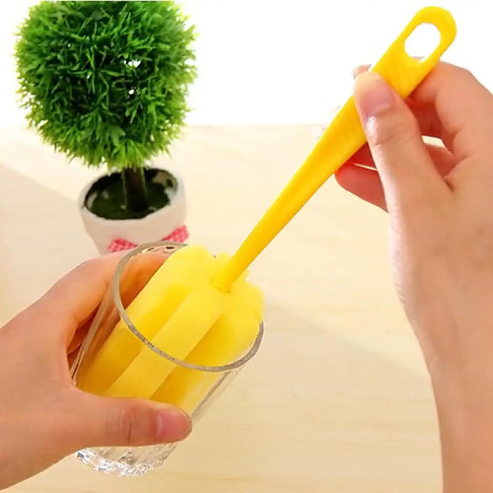 Sponge Bottle Cup Brush Sponge Cup Brush Glass Bottle Cleaning Sponge Brush for Wineglass Bottle Coffe Glass Cup Kitchen Tools