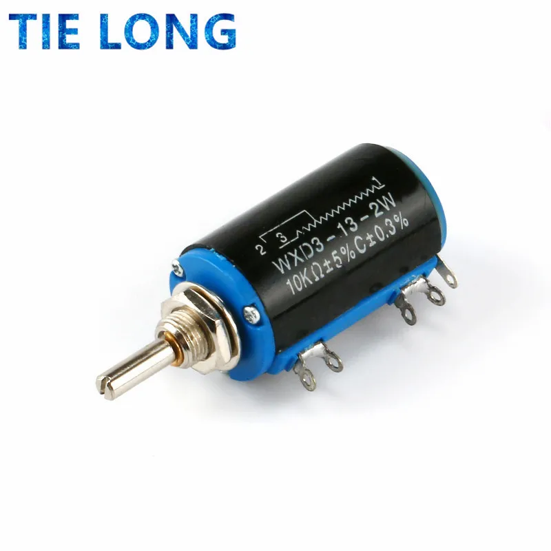 WXD3-13-2W Wirewound Potentiometer Resistance 100R 470R 1K 4.7K 10K 22K 47K 100KΩ Ohm Linear Rotary Potentiometer with Knob