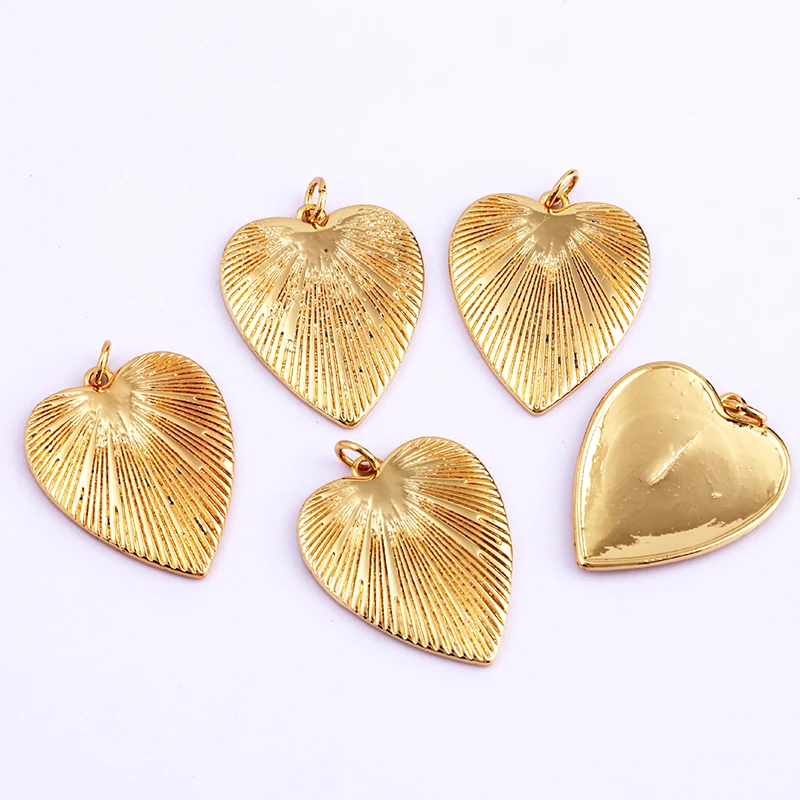 Löwenzahn Erde Stern Herz Hand Zirkonia CZ gepflastert Charm, 18K echt vergoldet Farbe, Handwerk Schmuckzubehör L87 – Detail 14